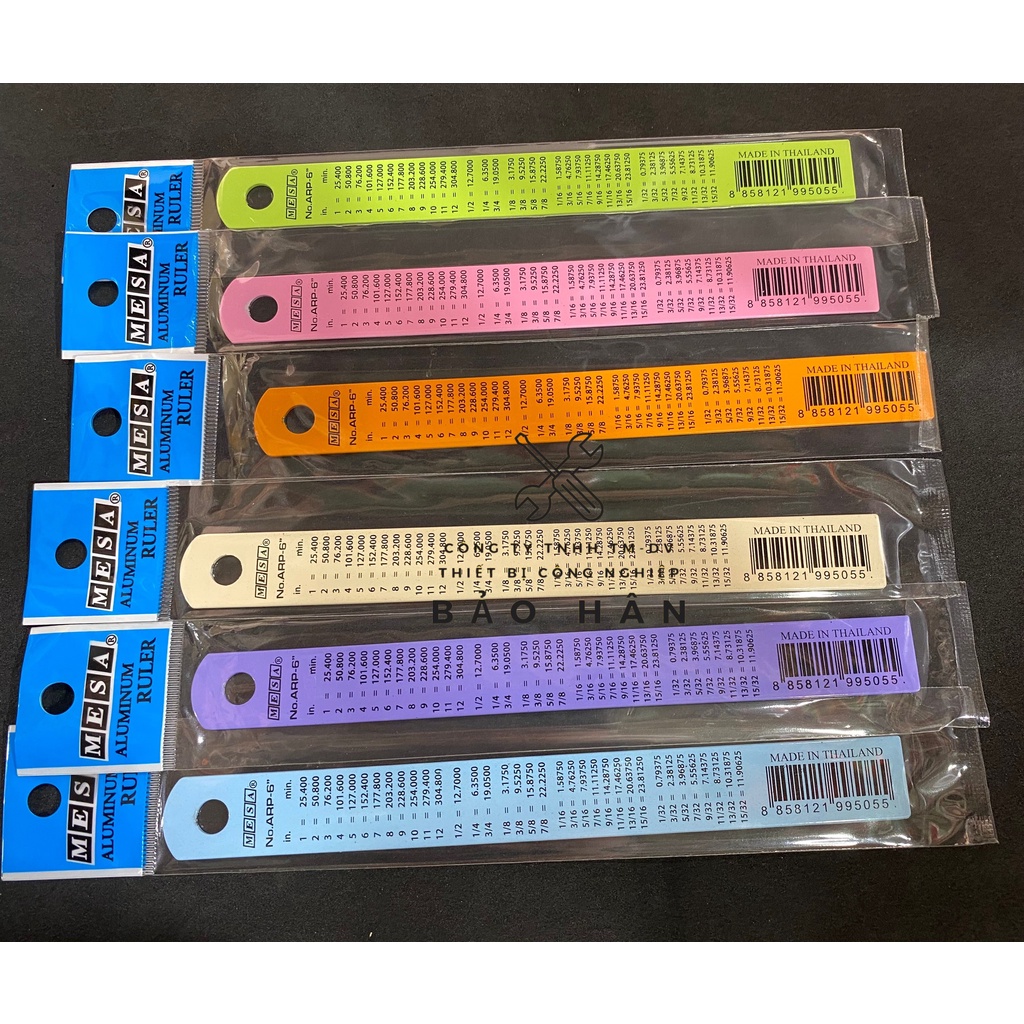 Thước kẻ nhôm MESA 15cm - 20cm - 30cm