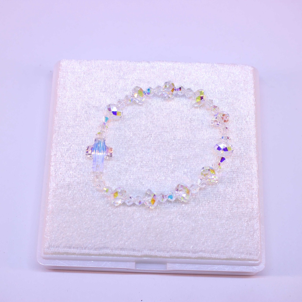 Chuỗi Mân Côi Pha Lê Swarovski Hạt Bánh