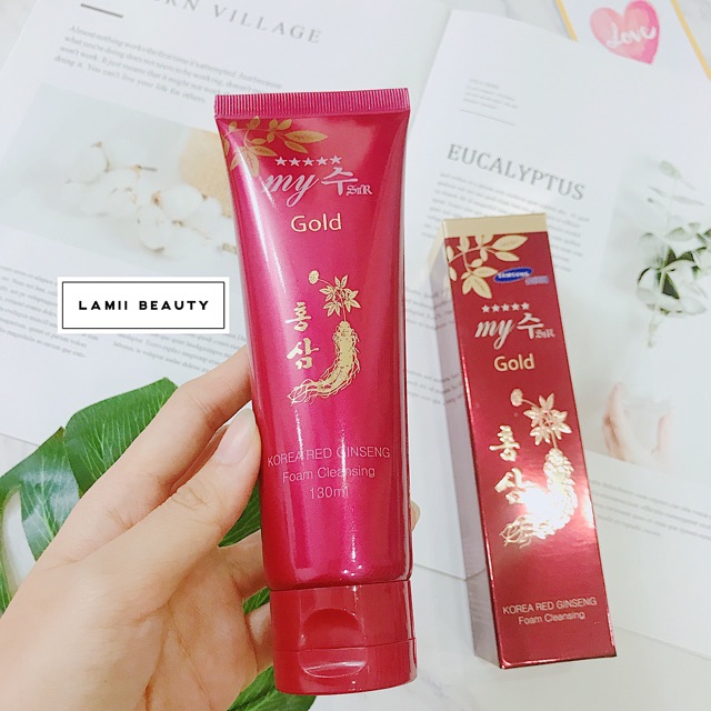 Sữa rửa mặt sâm đỏ SAMSUNG MY GOLD KOREA RED GINSENG FOAM CLEANSING