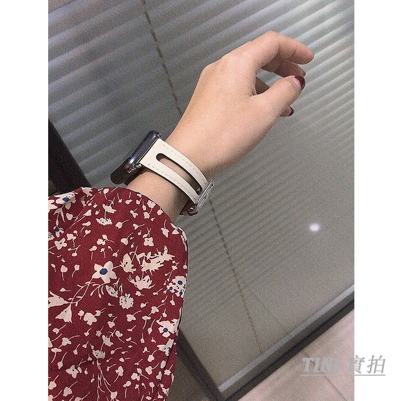 Dây Đeo Da Cho Đồng Hồ Apple Watch Series 7 SE 6 5 4 3 2 1 38mm 40mm 41mm 42mm 44mm 45mm