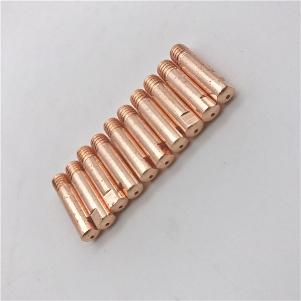 1 vỉ 20 Bép hàn mig m6*25*0.8/1.0 Béc hàn mig Phụ kiện mỏ hàn mig 14AK 15AK 24KD không dùng khí Phụ kiện máy hàn