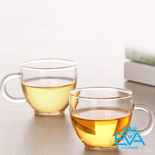 Bộ 2 Ly Trà Thuỷ Tinh Chịu Nhiệt Quai Cầm Cao Cấp