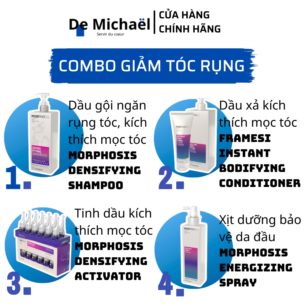 [Hàng Italy] Dầu gội ngăn rụng tóc kích thích mọc tóc - chống ngứa giảm gầu da đầu Framesi Densifying Shampoo | BigBuy360 - bigbuy360.vn