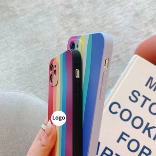 Ốp điện thoại silicon màu cầu vồng chống rơi cho IPHONE 11 12 13 PRO MAX MINI 6 7 8 PLUS X XS MAX XR