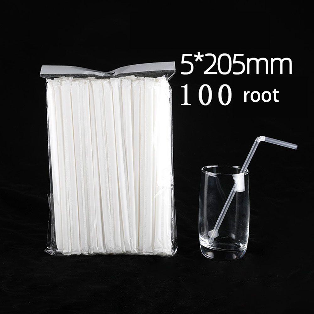Set 100 Ống Hút Nhựa Trong Suốt Tiện Dụng