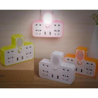 [Siêu Hót..! ] Ổ cắm điện đa năng 4 cổng kiêm đèn ngủ và 2 cổng usb- mẫu 2018