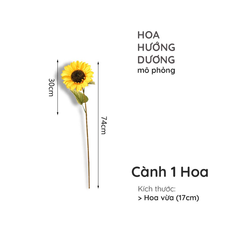 Hoa hướng dương mô phỏng trang trí