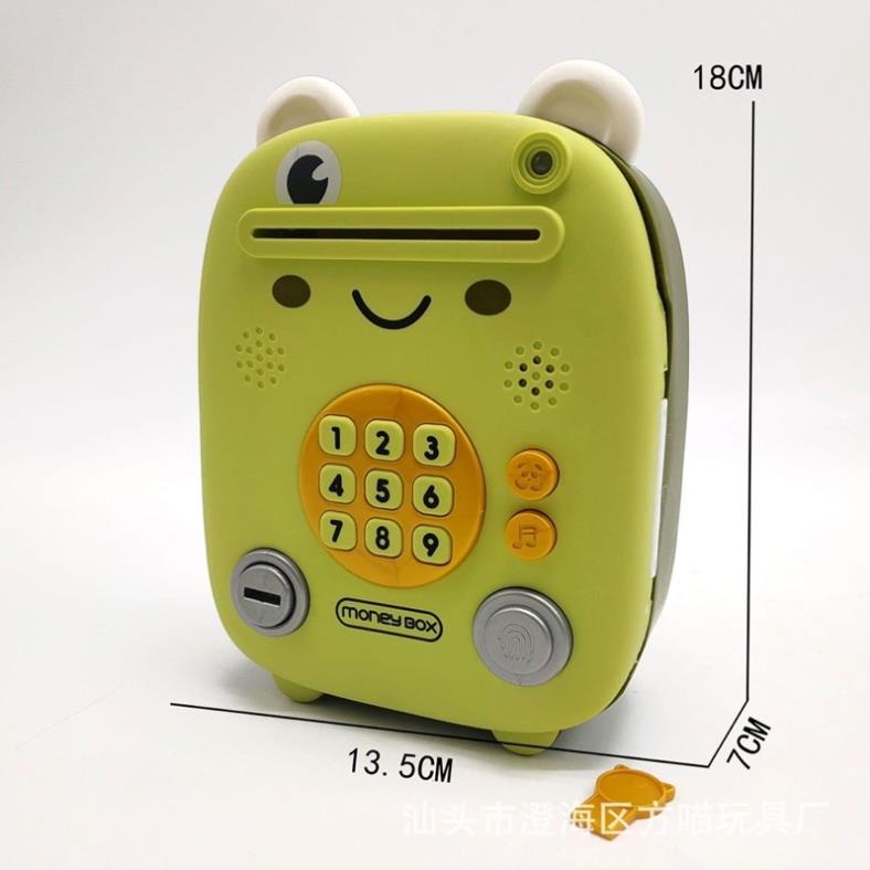 Két Sắt Mini Hình Thú, Phát Nhạc Có Khoá An Toàn Cho Bé