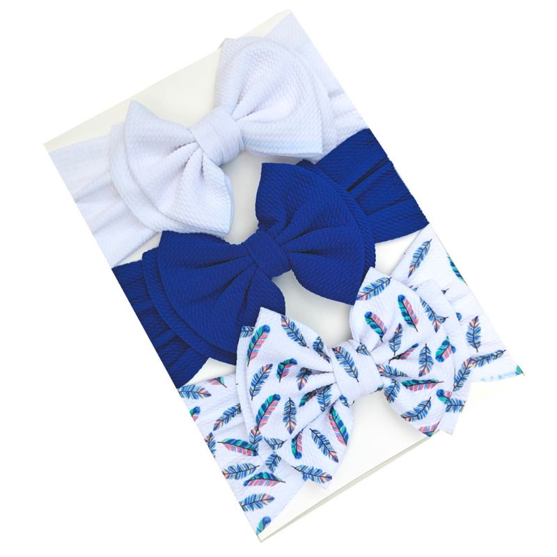 Set 3 Băng Đô Ruy Băng Co Giãn Làm Phụ Kiện Chụp Ảnh Cho Bé Gái Sơ Sinh