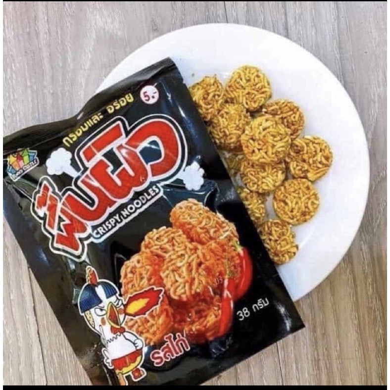 Snack mì tôm viên ăn sống,mì tôm gà cay THÁI LAN 38G