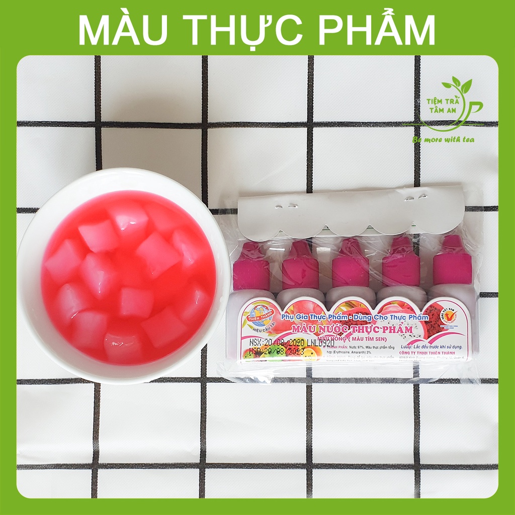 Màu thực phẩm Thiên Thành, màu nước thực phẩm Thiên Thành lọ 10 mL, phẩm màu - Tiệm Trà Tâm An