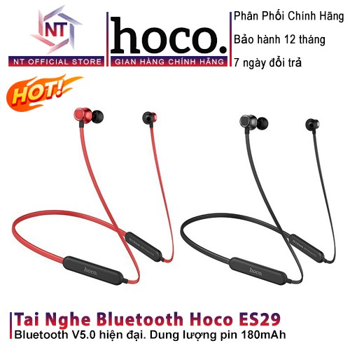 Tai Nghe Bluetooth Choàng Cổ Thể Thao Hoco ES29 Graceful Wireless 5.0 - Nghe Nhạc Và Đàm Thoại 16H Liên Tục