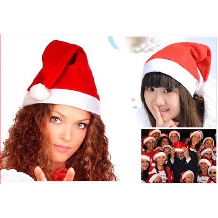 Nón noel người lớn đều đội được.
