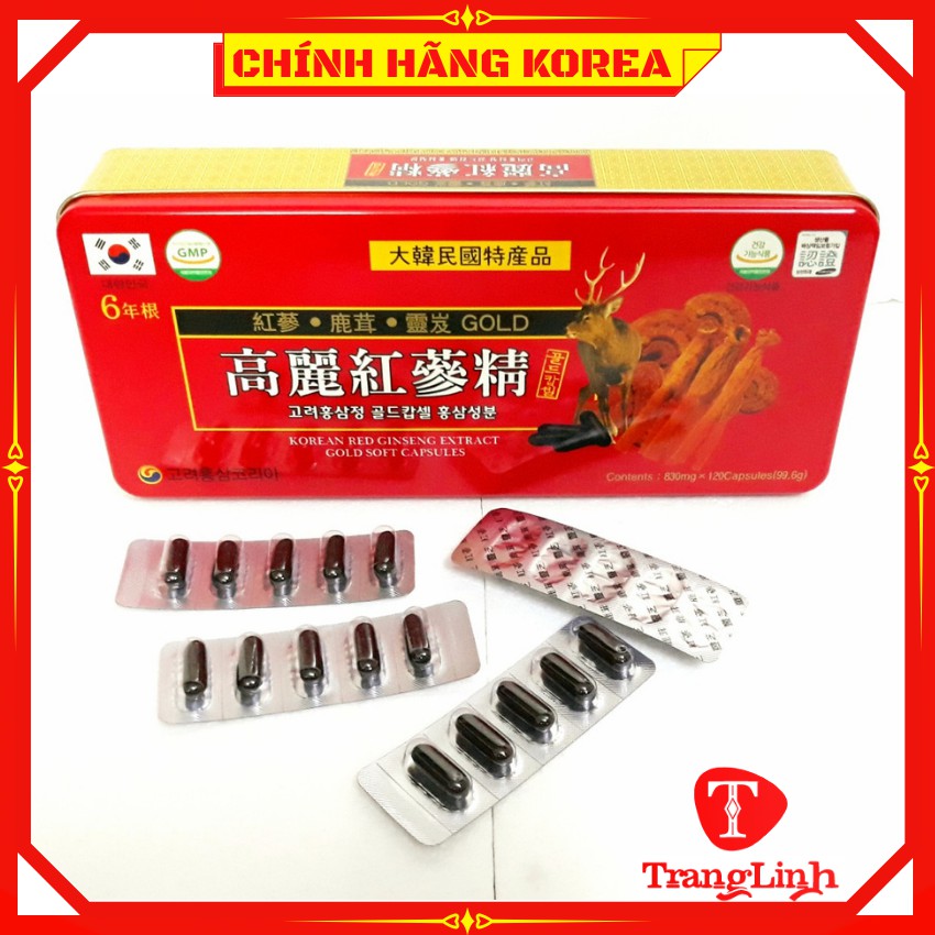 Đạm hồng sâm hàn quốc tổng hợp đặc biệt, hộp đỏ 120 viên, tranglinh