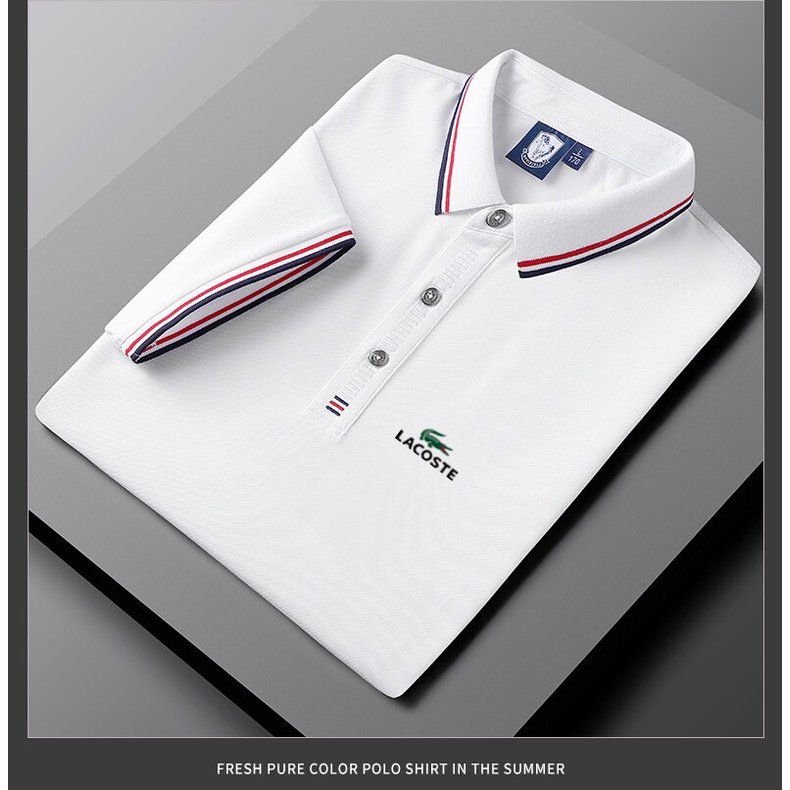 Hàng Có Sẵn! Hàng Có Sẵn! Lacoste Áo polo Chất Liệu cotton Nguyên Chất Thoải Mái Thời Trang Cho Nam Và Nữ