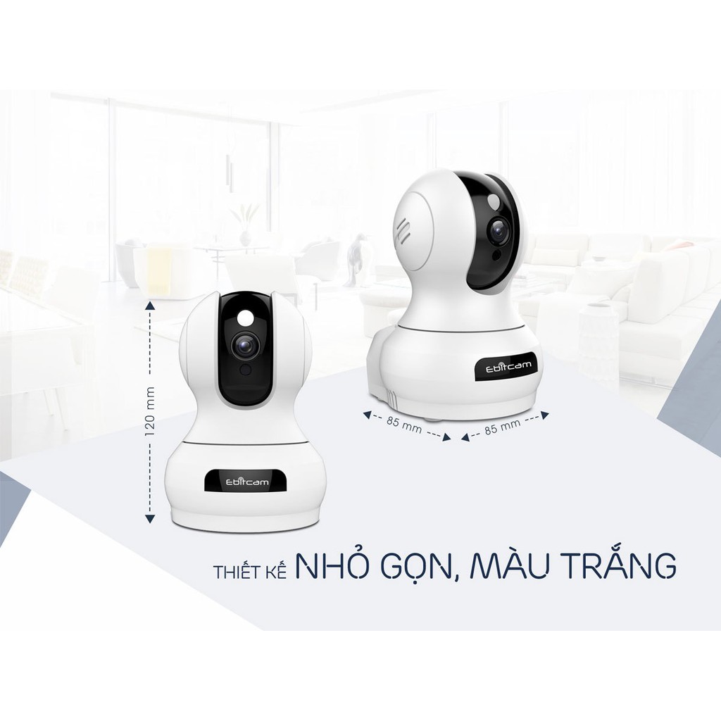 [Có sẵn - Bán chạy nhất ] Camera 360 độ Ip Wifi 2.0 MP EBITCAM E3 ( tặng kèm thẻ 32GB )