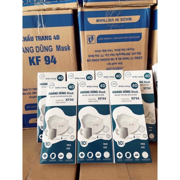 khẩu trang kf94 hoàng dũng có chứng nhận chính hãng
