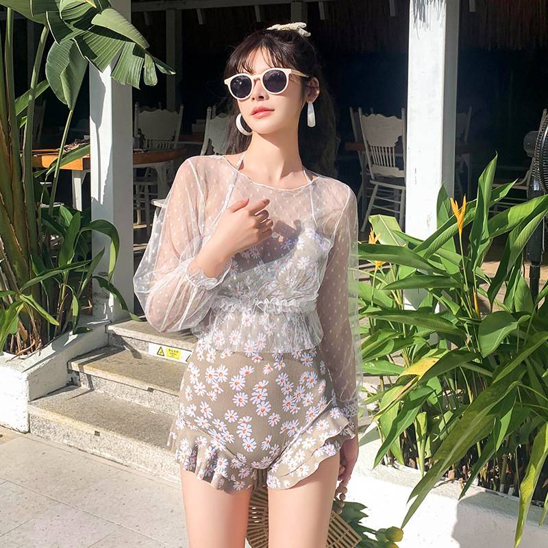 Đồ bơi Nữ Áo tắm đương đại Thép Stroke Đồ bơi ba mảnh Mới Cover Thịt Mùa hè Áo tắm tươi nhỏ Daisy Đồ bơi gợi cảm | BigBuy360 - bigbuy360.vn
