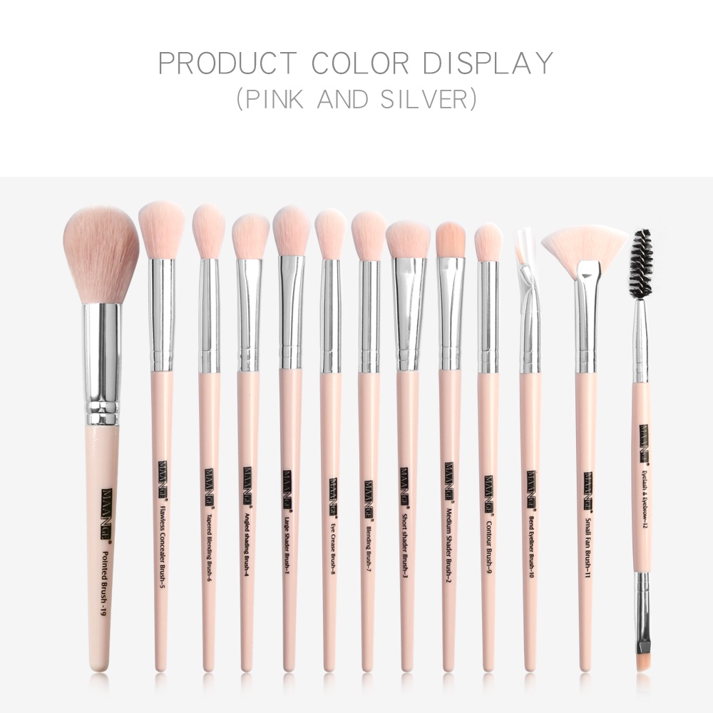 Set 13 cọ trang điểm má hồng MAGEFY chuyên dụng kèm túi đựng tiện lợi