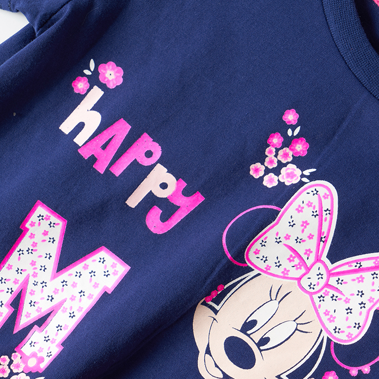 Áo thun tay ngắn in hình chuột minnie dễ thương cho bé gái