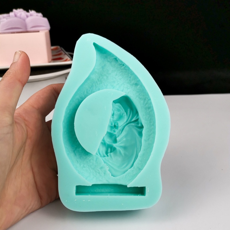 Khuôn Silicone Làm Tượng Chúa Jesus Để Bàn Trang Trí