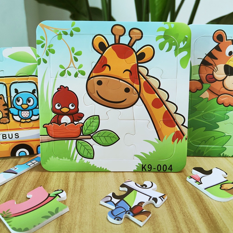 Bộ 9 Miếng Xếp Hình Động Vật Hoạt Hình Dễ Thương Cho Bé K9-001