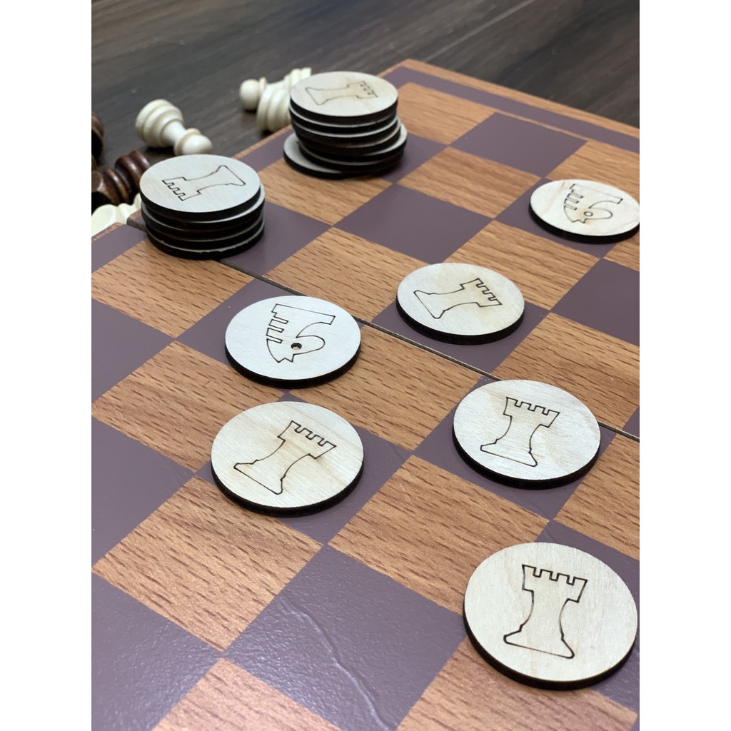 Đồ Chơi Gỗ Cờ Caro Kết Hợp Cờ Vua Giúp Rèn Luyện Tư Duy Phát Triển Trí Tuệ Dành Cho Mọi Lứa Tuổi