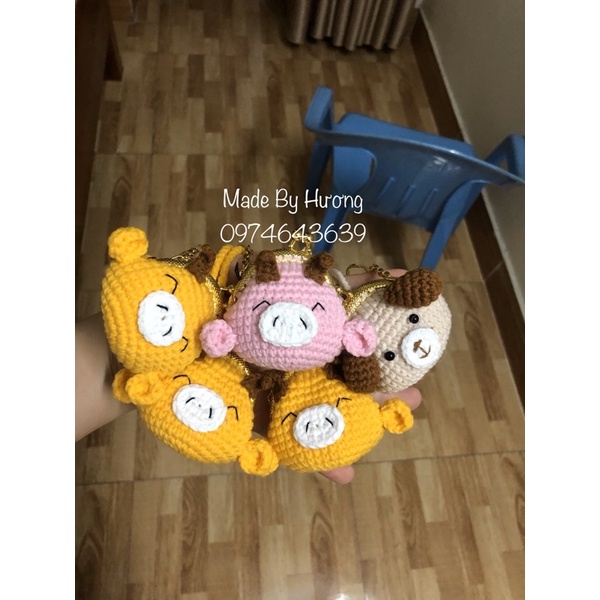 Túi đựng tỏi cho bé sơ sinh hình con trâu vàng ất sửa made by huong
