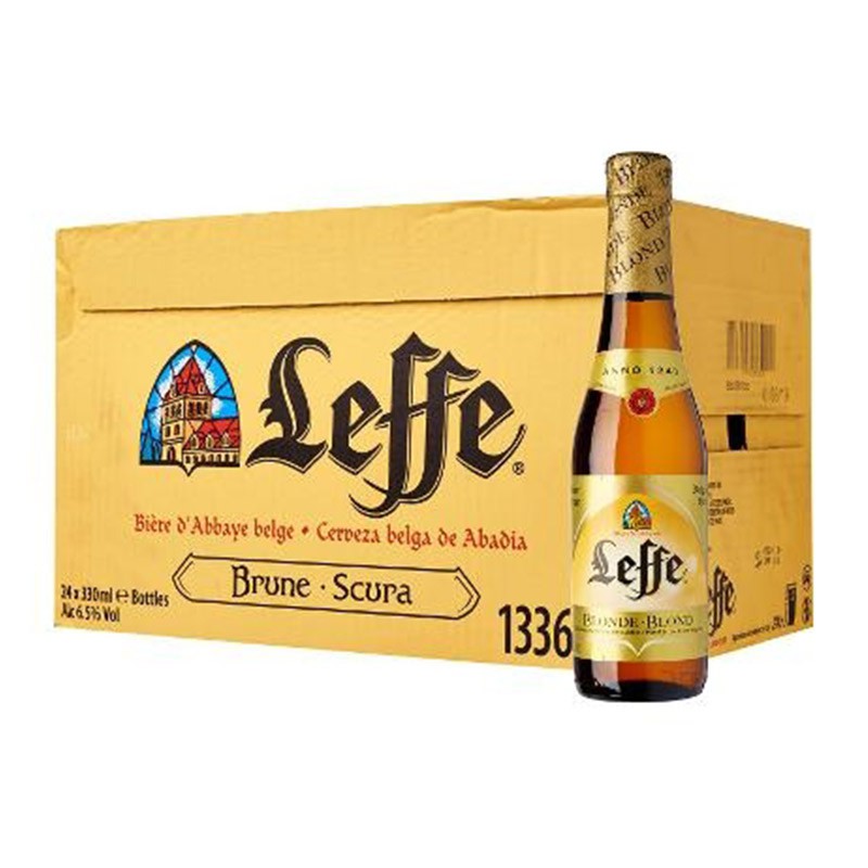 [SALE SỐC] Bia Leffe vàng 6.6% Bỉ – chai 33cl thùng 24 chai