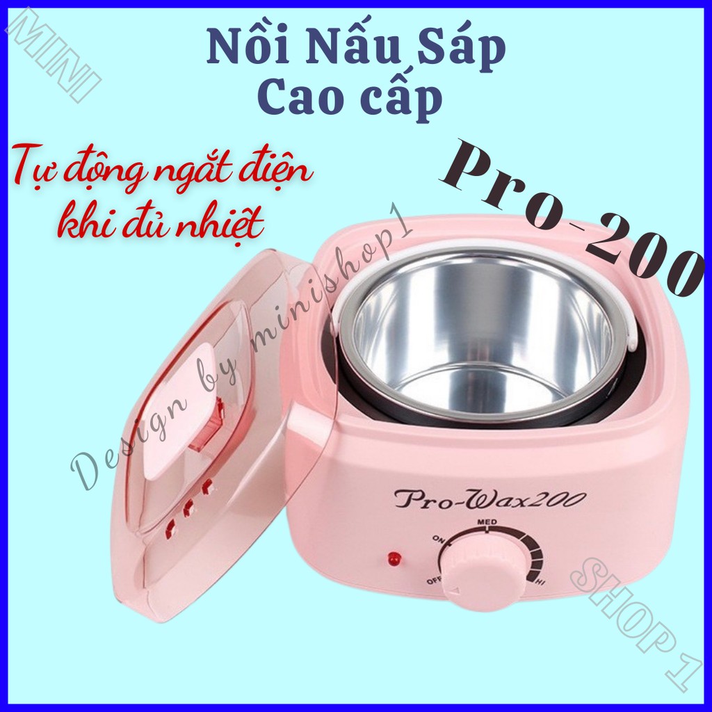 Nồi nấu sáp wax lông nóng hạt đậu hard wax beans Cao Cấp PRO-200, nồi đun sáp wax lông chuyên dụng