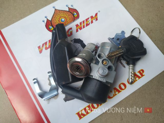 Bộ Khóa máy xe Dream Thái + khóa yên chìa 8 cạnh chống trộm cao cấp hiệu VƯƠNG NIỆM