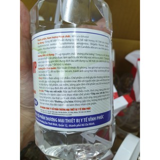 Thùng 20 chai Cồn 90 Độ Vĩnh Phúc (Chai/500ml) (Vòi Xịt)
