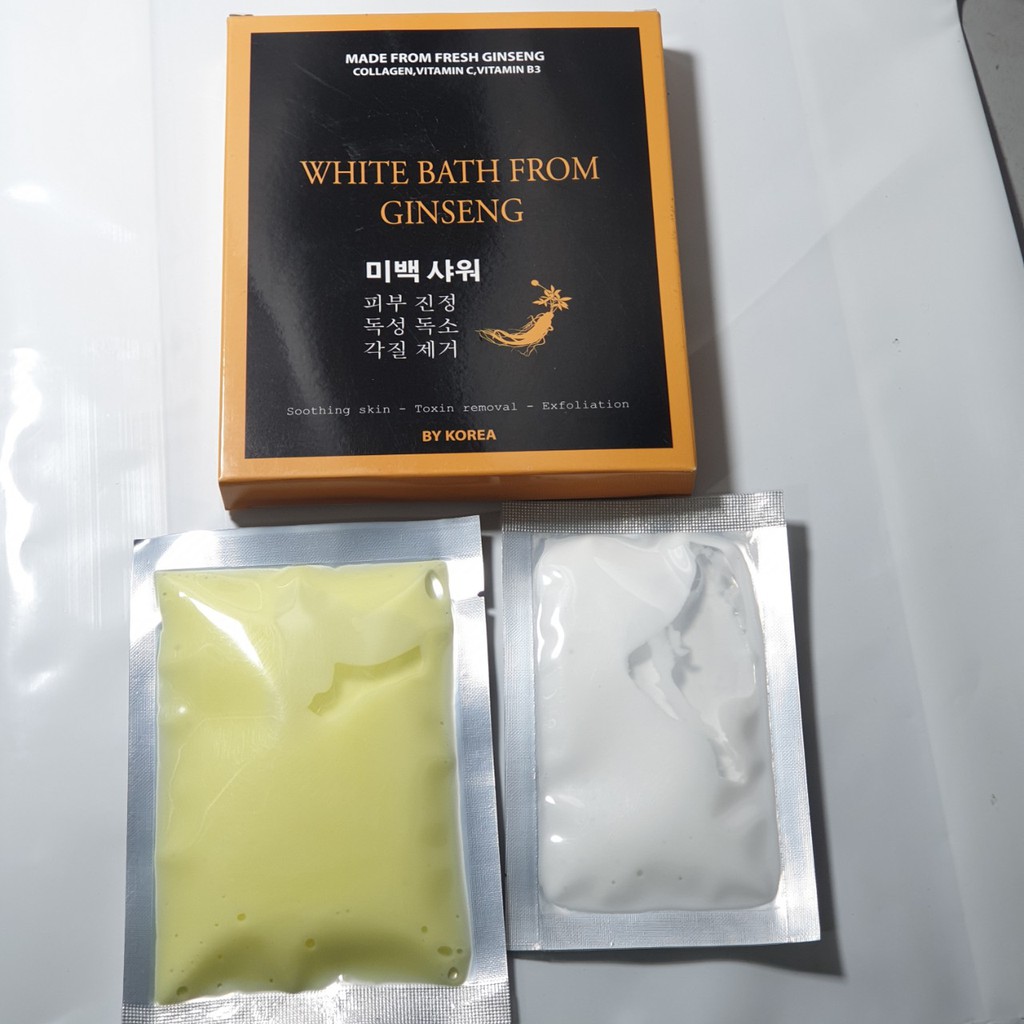 Set tắm trắng nhân sâm Hàn quốc WHITE BATH FROM GINSENG  hiệu quả sau 1 lần