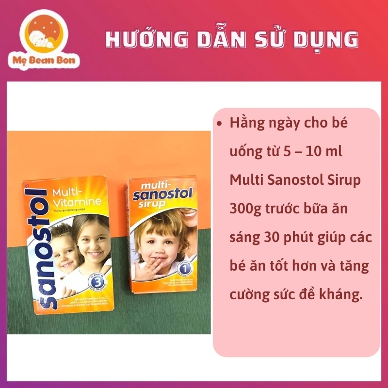 vitamin tổng hợp sanostol của đức số 3 460ml Phù hợp cho bé từ 3 -6 tuổi