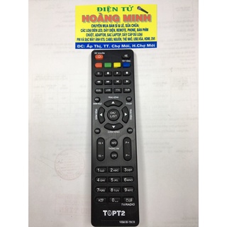 Remote điều khiển đầu thu các loại (Top T2, Hùng Việt 323, Mobi, Pantesat, Thếhệmới, DVBT2, HD02, VTC nhánh 1)