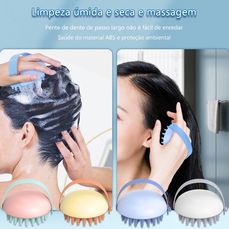 Lược Gội đầu Bằng Silicon Mát Xa Da đầu Giảm Rụng Kích Thích Mọc Tóc