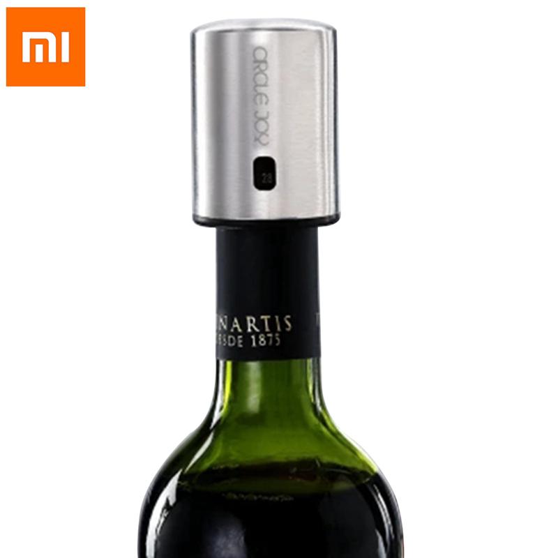 Original Xiaomi Mijia Circle Joy Wine Bottle Stopper Stainless Steel With Memory