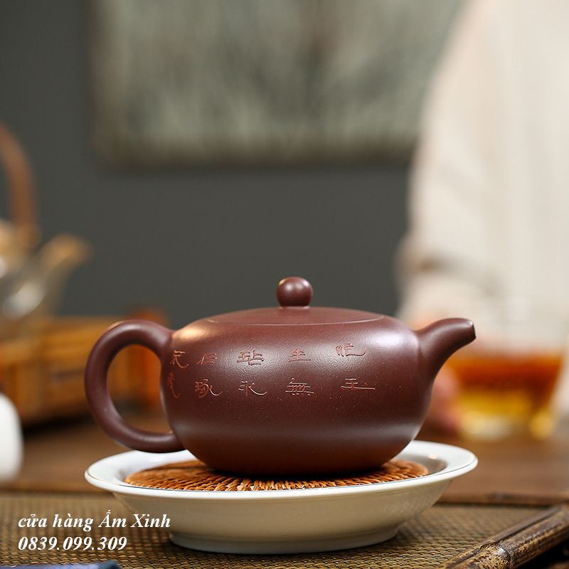 Ấm Tử Sa Nghi Hưng Thú Ngư Vũ Lộ 420 ml (nguyên khoáng Tử Nê)