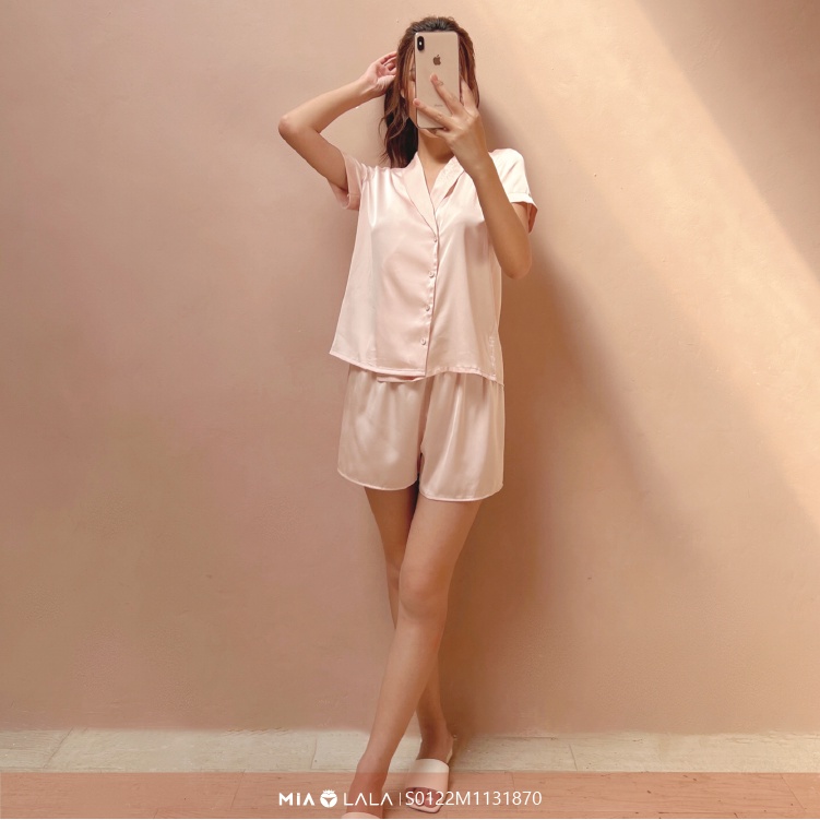 Bộ đồ mặc nhà lụa Satin cao cấp mềm mịn thoáng mát MIALALA 1870 S0122M1131870