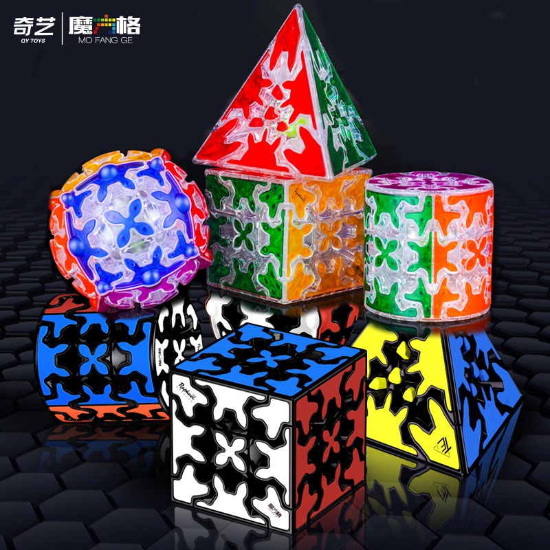 Rubik Biến Thể Nhằng Nhịt Ma Trận QiYi Gear 3x3 Pyraminx Cylinder Sphere