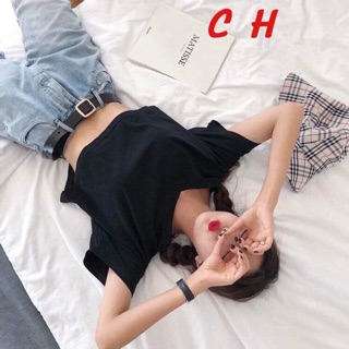 Áo croptop cổ tim