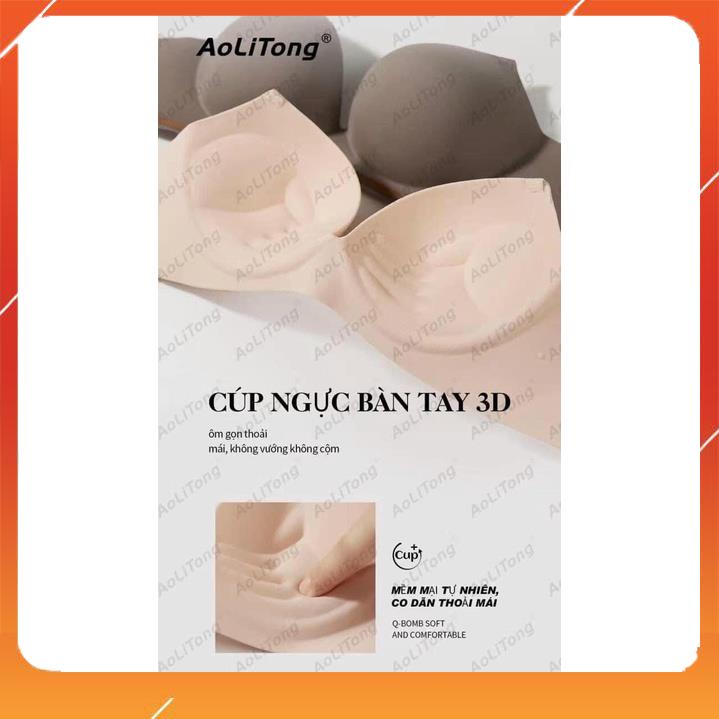 Áo lót nữ su đúc không gọng nâng đẩy ngực cup chéo đệm mút vừa phối màu viền A5154