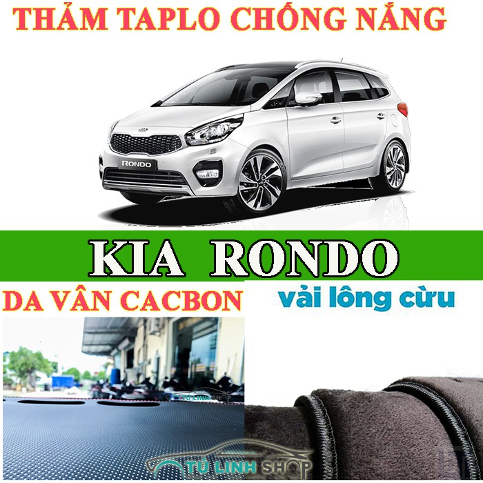 Thảm taplo KIA RONDO bằng lông Cừu 3 lớp hoặc Da Cacbon