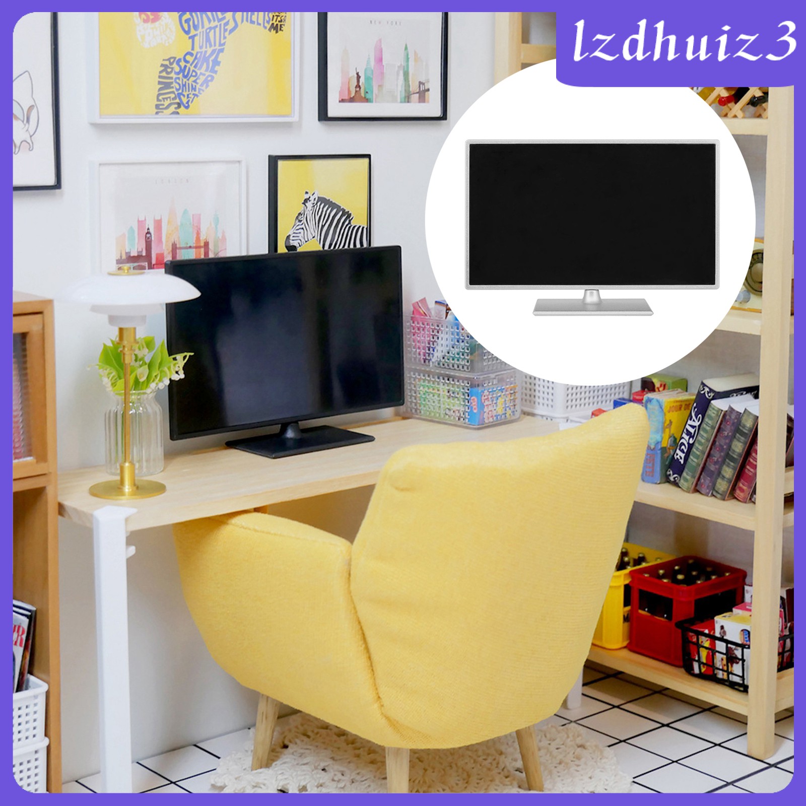 Mô Hình Tv Lcd Tỉ Lệ 1: 12 1: 6 Cho Nhà Búp Bê