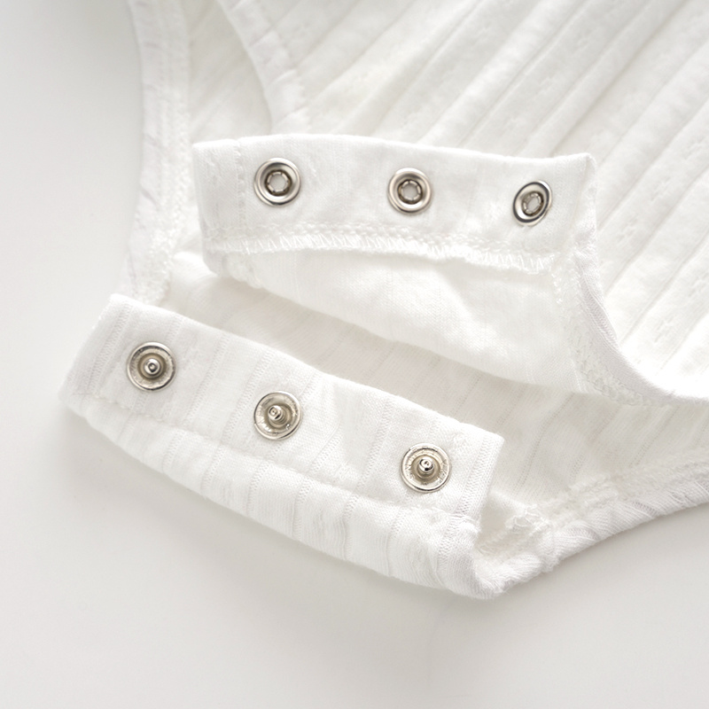 Bộ Áo Liền Quần Tay Ngắn Bằng Cotton Phối Ren Dễ Thương Dành Cho Bé Gái