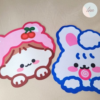 Miếng lót chuột chống trượt dạng vải mềm êm tay hoạt hình gấu dễ thương Linn