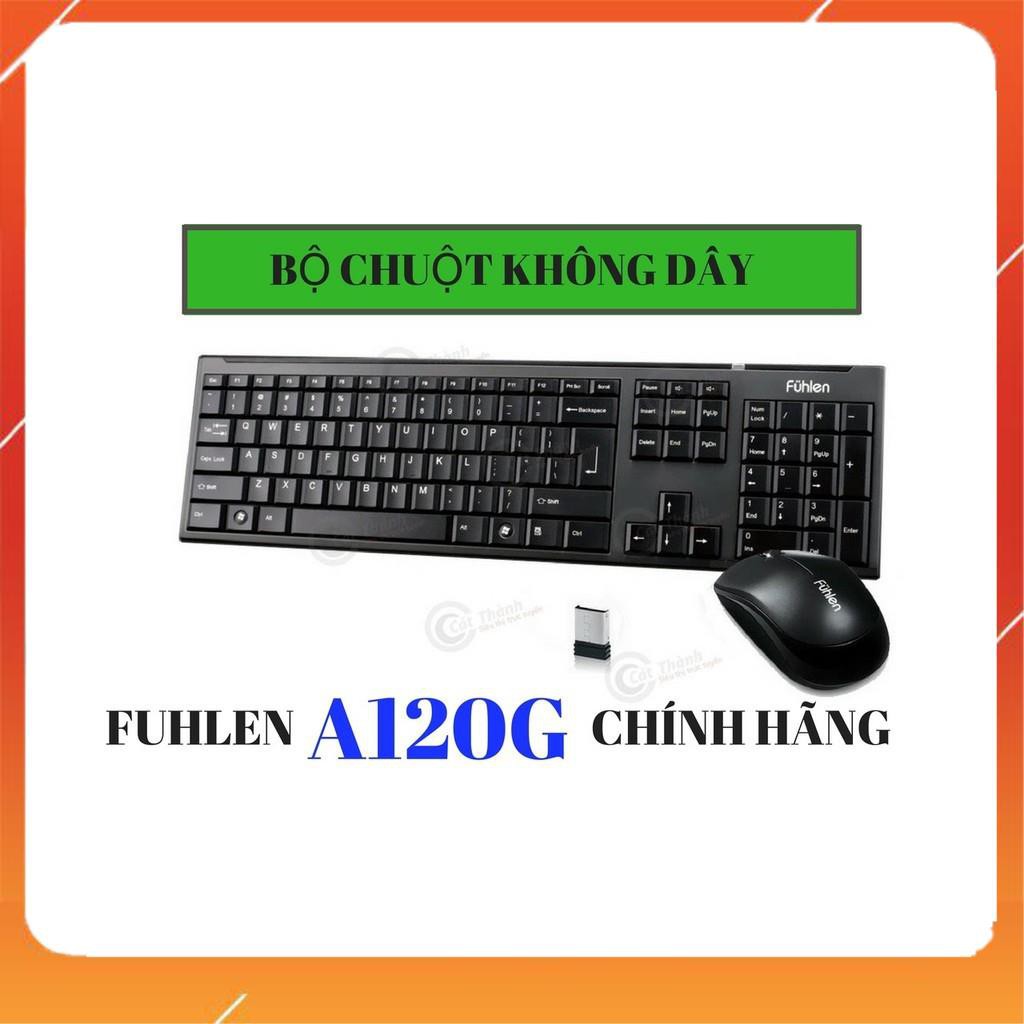 Bộ chuột và bàn phím không dây Fuhlen A120G - Màu đen - Chính hãng - BH 24 tháng