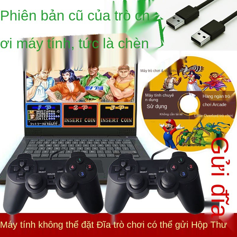 Tay cầm máy màu đỏ và trắng tính chơi PS game pc cần điều khiển xách fc arcade giả lập kép win7 8 10 usb