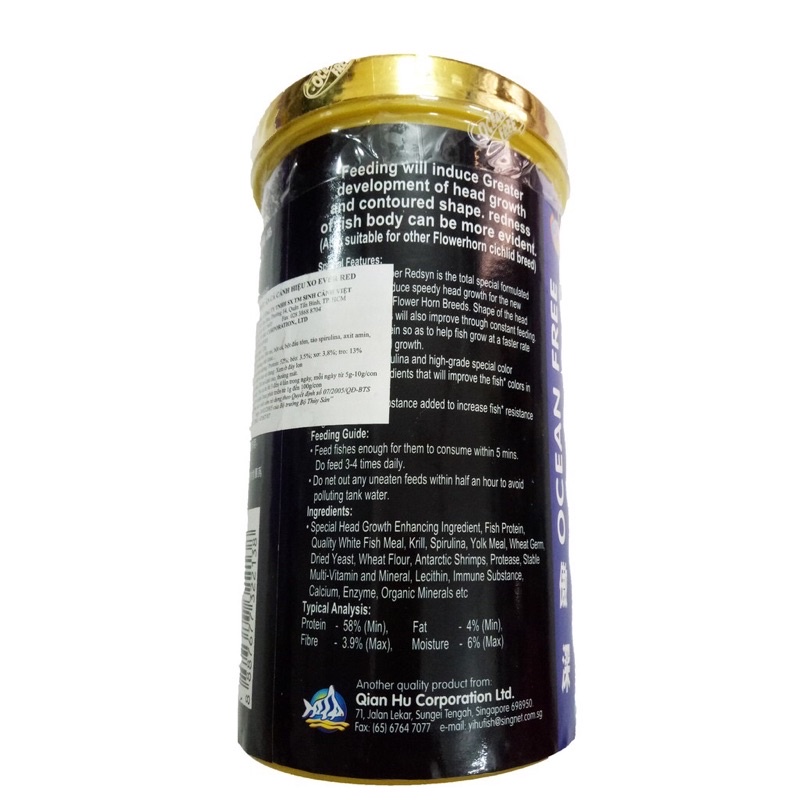 SUPER REDSYN XO OCEAN FREE - Thức Ăn Chuyên Dùng Cho Cá La Hán