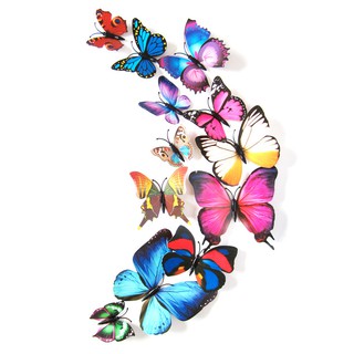 Set 12 bướm dán tường 3D